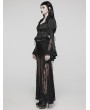 Punk Rave Black Gothic Gorgeous Palace Lace Flared Sleeve Shirt for Women