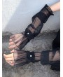 Black Gothic Lolita Puffed Mesh Leg Sleeves Socks