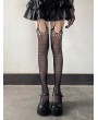 Black Gothic Sexy Fishnet Hollow Out Suspender Tights