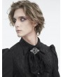 Devil Fashion Black Gothic Retro Lace Embroidery Pendant Bow Tie for Men