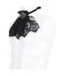 Devil Fashion Black Gothic Retro Lace Embroidery Pendant Bow Tie for Men
