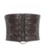 Devil Fashion Brown Retro Steampunk Leather Girdle for Men