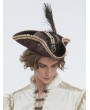 Devil Fashion Brown Steampunk Retro Lace Trim Pirate Hat for Men