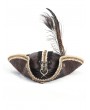 Devil Fashion Brown Steampunk Retro Lace Trim Pirate Hat for Men