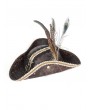 Devil Fashion Brown Steampunk Retro Lace Trim Pirate Hat for Men