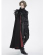 Devil Fashion Black Gothic Medieval One Shoulder Feather Long Cape for Men