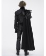 Devil Fashion Black Gothic Medieval One Shoulder Feather Long Cape for Men