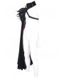 Devil Fashion Black Gothic Medieval One Shoulder Feather Long Cape for Men