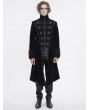 Devil Fashion Black Gothic Vintage Pattern Party Swallowtail Jacket for Men