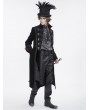 Devil Fashion Black Gothic Vintage Pattern Party Swallowtail Jacket for Men