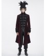 Devil Fashion Wine Red Gothic Vintage Pattern Party Swallowtail Jacket for Men