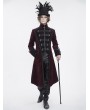 Devil Fashion Wine Red Gothic Vintage Pattern Party Swallowtail Jacket for Men