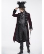 Devil Fashion Wine Red Gothic Vintage Pattern Party Swallowtail Jacket for Men