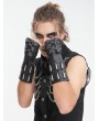 Devil Fashion Black Gothic Punk Lace-Up Chain Gloves for Men