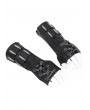 Devil Fashion Black Gothic Punk Lace-Up Chain Gloves for Men