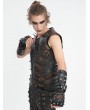 Devil Fashion Black Gothic Punk Spiked Rivet Belt Gloves for Men