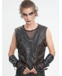 Devil Fashion Black Gothic Punk Spiked Rivet Belt Gloves for Men