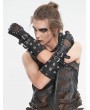 Devil Fashion Black Gothic Punk Spiked Rivet Belt Gloves for Men