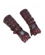 Devil Fashion Wide Red Gothic Punk Spiked Rivet Belt Gloves for Men