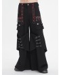 Devil Fashion Black Gothic Stylish Cyberpunk Baggy Wide Leg Pants for Men