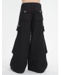 Devil Fashion Black Gothic Stylish Cyberpunk Baggy Wide Leg Pants for Men