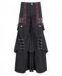 Devil Fashion Black Gothic Stylish Cyberpunk Baggy Wide Leg Pants for Men