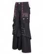 Devil Fashion Black Gothic Stylish Cyberpunk Baggy Wide Leg Pants for Men