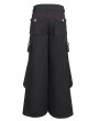 Devil Fashion Black Gothic Stylish Cyberpunk Baggy Wide Leg Pants for Men