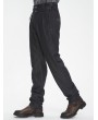 Devil Fashion Black Gothic Retro Straight Striped Long Fit Party Pants for Men