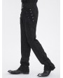 Devil Fashion Black Gothic Retro Button Jacquard Party Pants for Men