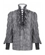 Devil Fashion Retro Gothic Ruffled Lace-Up Long Sleeve Shirt for Men