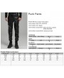 Punk Rave Black Gothic Punk Zipper Paneled Fit Casual Pants for Men