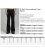 Punk Rave Black Gothic Punk Personalized Splicing Flare Pants for Men
