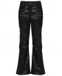 Punk Rave Black Printed Gothic Punk Personalized Splicing Flare Pants for Men