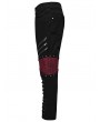 Punk Rave Black and Red Gothic Punk Distressed Irregular Patchwork Pants for Men