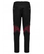 Punk Rave Black and Red Gothic Punk Distressed Irregular Patchwork Pants for Men