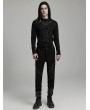 Punk Rave Black Gothic Punk Distressed Irregular Patchwork Pants for Men