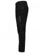 Punk Rave Black Gothic Punk Distressed Irregular Patchwork Pants for Men