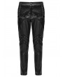 Punk Rave Black Gothic Punk Handsome Mesh Spliced Pants for Men