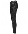 Punk Rave Black Gothic Punk Handsome Mesh Spliced Pants for Men