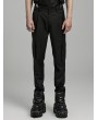 Punk Rave Black Gothic Punk Pockets Minimalist Cargo Pants for Men