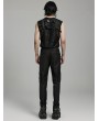 Punk Rave Black Gothic Punk Pockets Minimalist Cargo Pants for Men