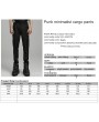 Punk Rave Black Gothic Punk Pockets Minimalist Cargo Pants for Men