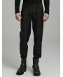 Punk Rave Black Gothic Punk Double Zipper Military Pants for Men