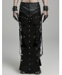 Punk Rave Black Gothic Punk Triangular Hollow Out Chain Long Skirt for Men