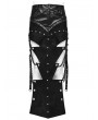 Punk Rave Black Gothic Punk Triangular Hollow Out Chain Long Skirt for Men