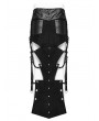 Punk Rave Black Gothic Punk Triangular Hollow Out Chain Long Skirt for Men