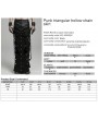 Punk Rave Black Gothic Punk Triangular Hollow Out Chain Long Skirt for Men