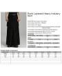 Punk Rave Black Gothic Punk Layered Eyelet Drawstring Long Skirt for Men