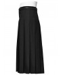 Punk Rave Black Gothic Punk Asymmetrical Buckle Pleated Skirt for Men